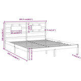 Bed Frame without Mattress 200x200 cm Solid Wood