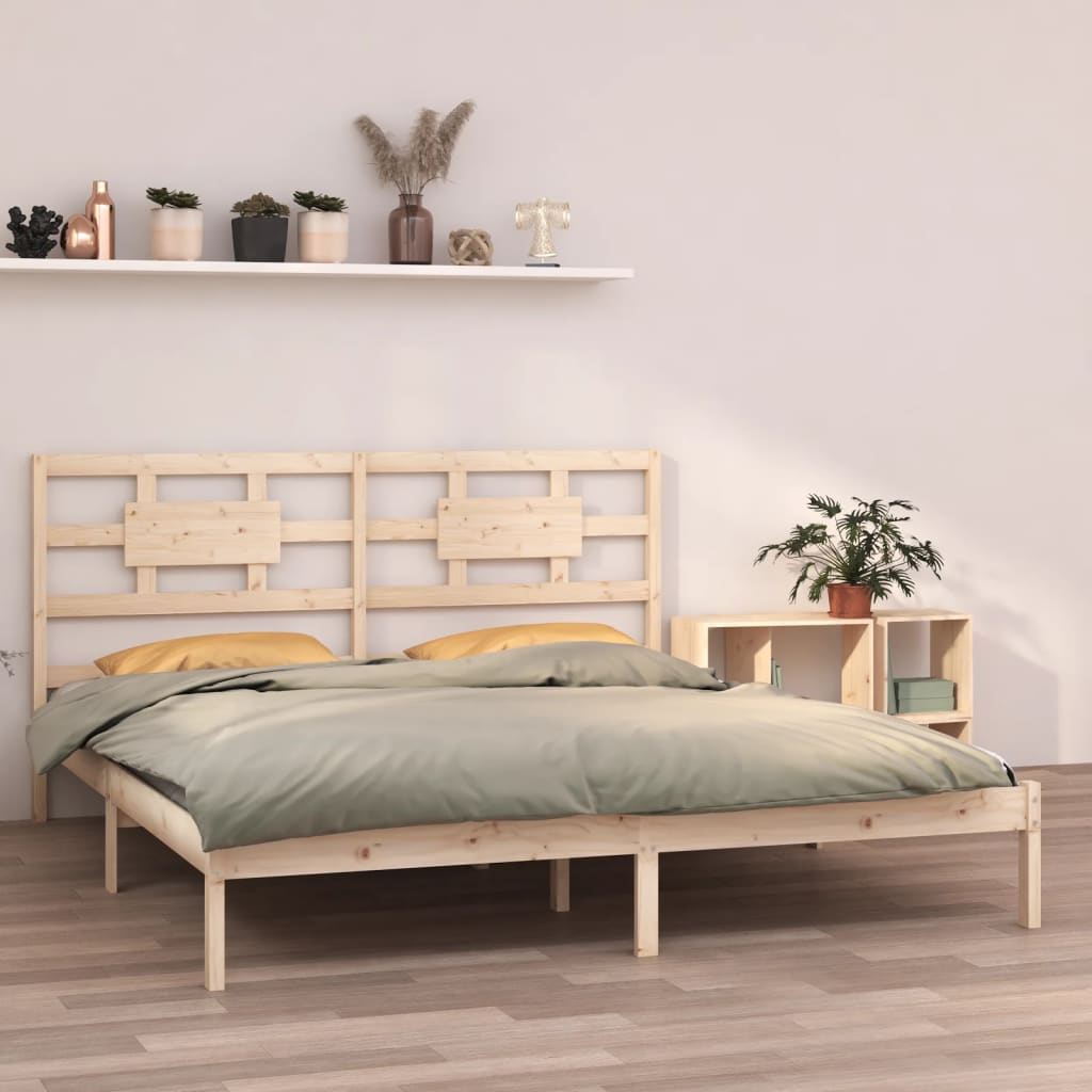 Bed Frame without Mattress 200x200 cm Solid Wood