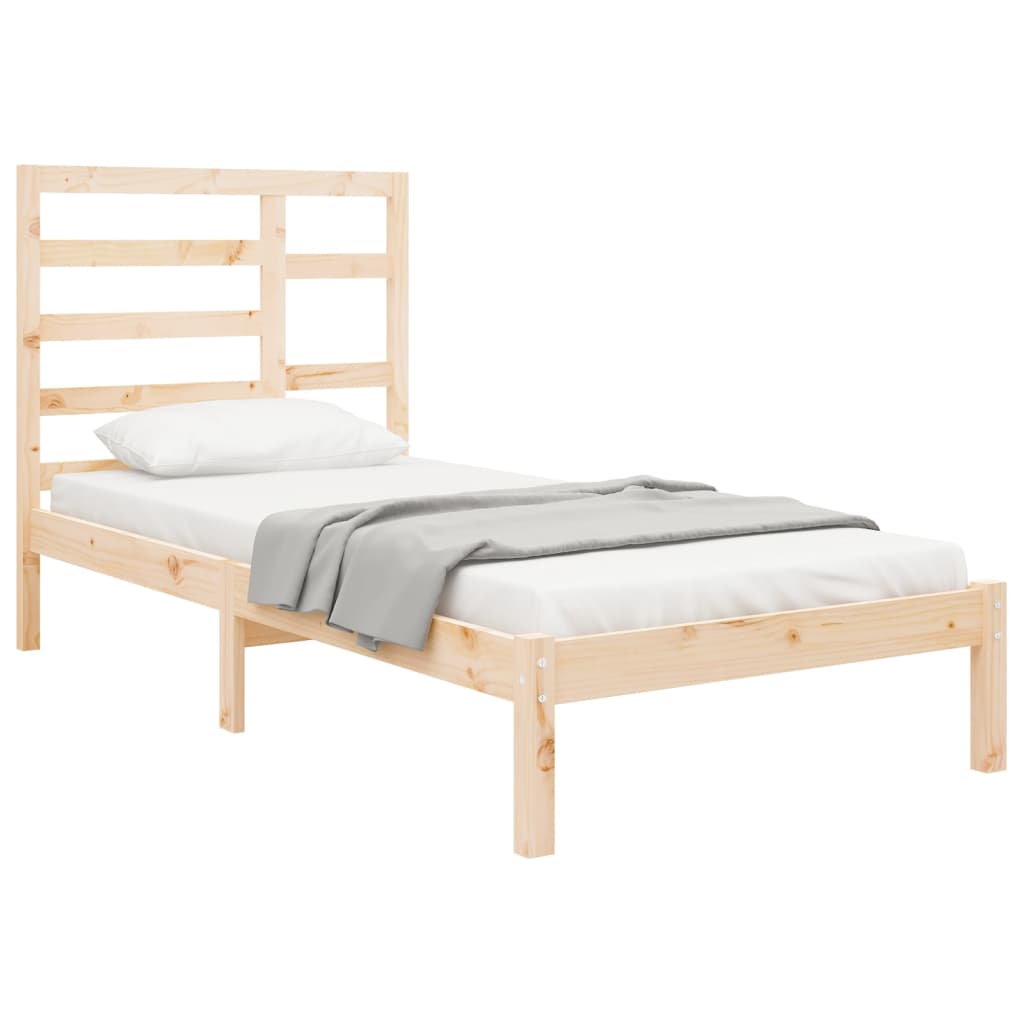 Bed Frame without Mattress Solid Wood 75x190 cm Small Single Small Single