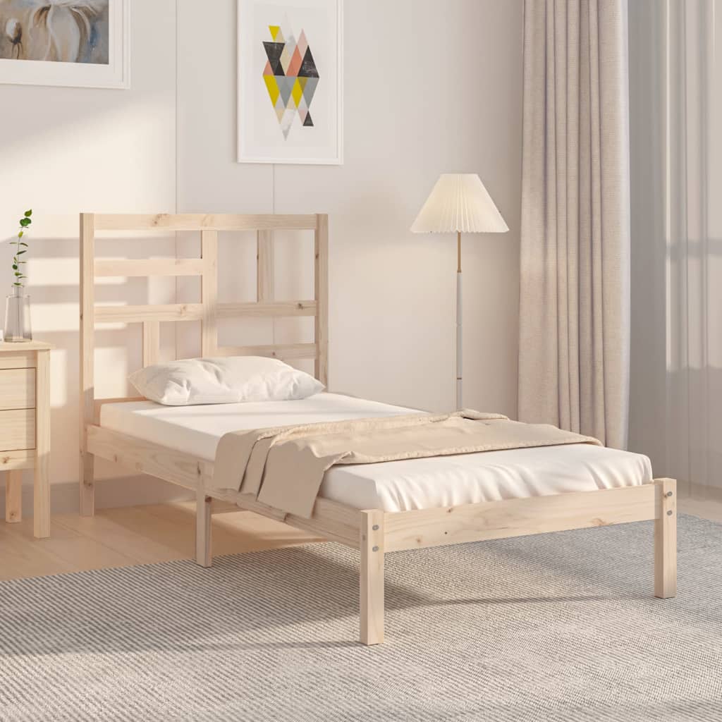 Bed Frame without Mattress Solid Wood 100x200 cm