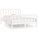 Bed Frame without Mattress White 120x200 cm Solid Wood