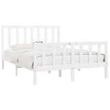 Bed Frame without Mattress White 120x200 cm Solid Wood