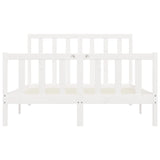 Bed Frame without Mattress White 120x200 cm Solid Wood