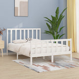 Bed Frame without Mattress White 120x200 cm Solid Wood