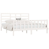 Bed Frame without Mattress White 180x200 cm Super King Solid Wood