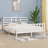 Bed Frame without Mattress White 180x200 cm Super King Solid Wood