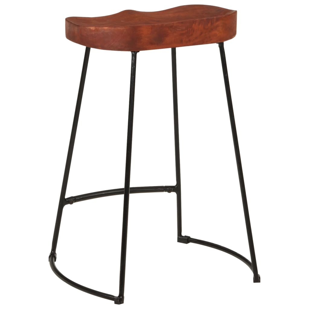 Gavin Bar Stools 2 pcs 45x40x63 cm Solid Wood Mango