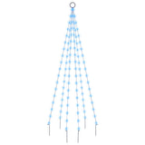 Christmas Tree on Flagpole Blue 108 LEDs 180 cm