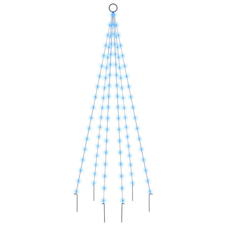 Christmas Tree on Flagpole Blue 108 LEDs 180 cm