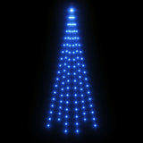 Christmas Tree on Flagpole Blue 108 LEDs 180 cm