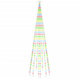 Christmas Tree on Flagpole Colourful 310 LEDs 300 cm