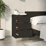 Bedside Cabinets 2 pcs Black 40x36x65 cm