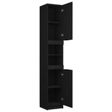 Bathroom Cabinet Black 32x34x188.5 cm Engineered Wood