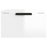 Wall-mounted Bedside Cabinet High Gloss White 34x30x20 cm