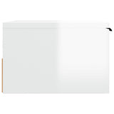 Wall-mounted Bedside Cabinet High Gloss White 34x30x20 cm