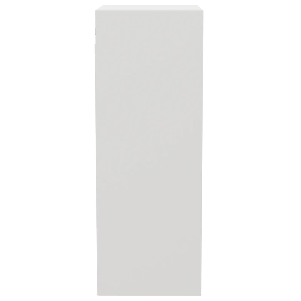 Wall Cabinet White 34.5x32.5x90 cm Engineered Wood