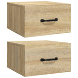 Wall-mounted Bedside Cabinets 2 pcs Sonoma Oak 35x35x20 cm