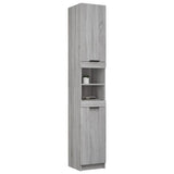 Bathroom Cabinet Grey Sonoma 32x34x188.5 cm Engineered Wood