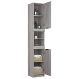 Bathroom Cabinet Grey Sonoma 32x34x188.5 cm Engineered Wood