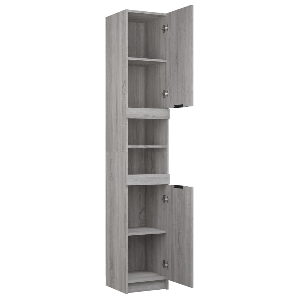 Bathroom Cabinet Grey Sonoma 32x34x188.5 cm Engineered Wood