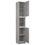 Bathroom Cabinet Grey Sonoma 32x34x188.5 cm Engineered Wood