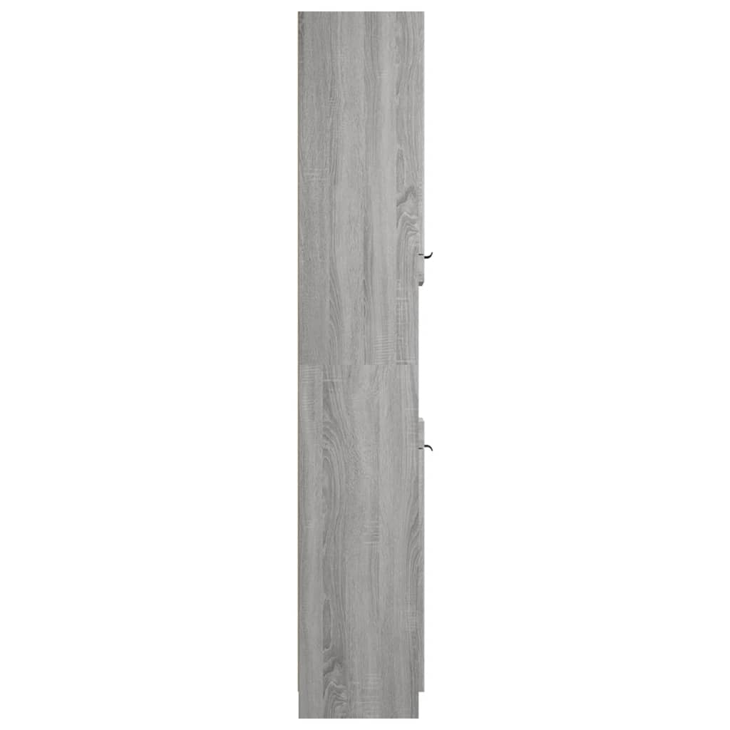 Bathroom Cabinet Grey Sonoma 32x34x188.5 cm Engineered Wood