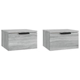 Wall-mounted Bedside Cabinets 2 pcs Grey Sonoma 34x30x20 cm