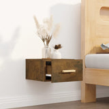 Wall-mounted Bedside Cabinet Smoked Oak 35x35x20 cm