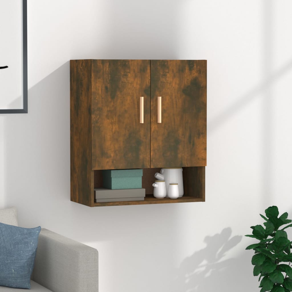 Wall Cabinet Smoked Oak 60x31x70 cm Engineered Wood