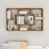 Wall Shelf Smoked Oak 85x16x52.5 cm Engineered Wood