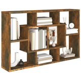 Wall Shelf Smoked Oak 85x16x52.5 cm Engineered Wood