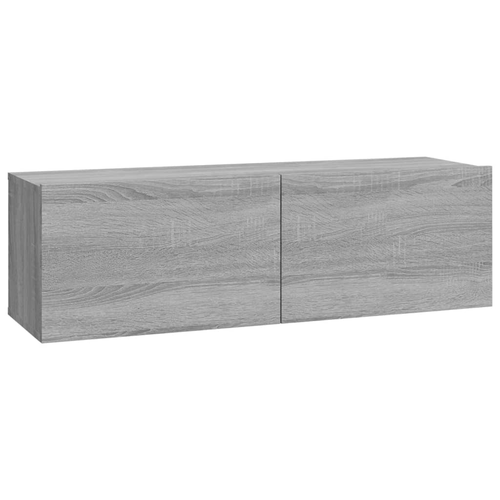 Wall TV Cabinets 2 pcs Grey Sonoma 100x30x30 cm Engineered Wood