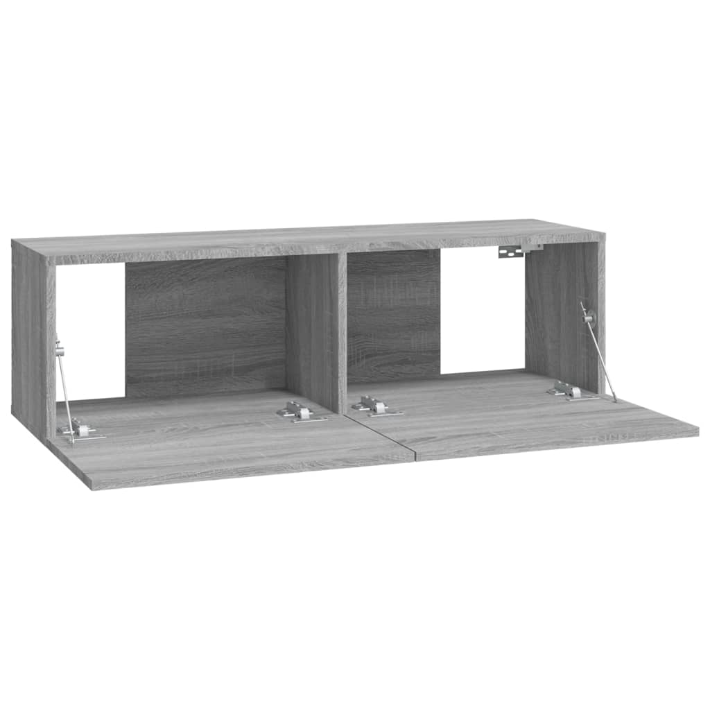 Wall TV Cabinets 2 pcs Grey Sonoma 100x30x30 cm Engineered Wood