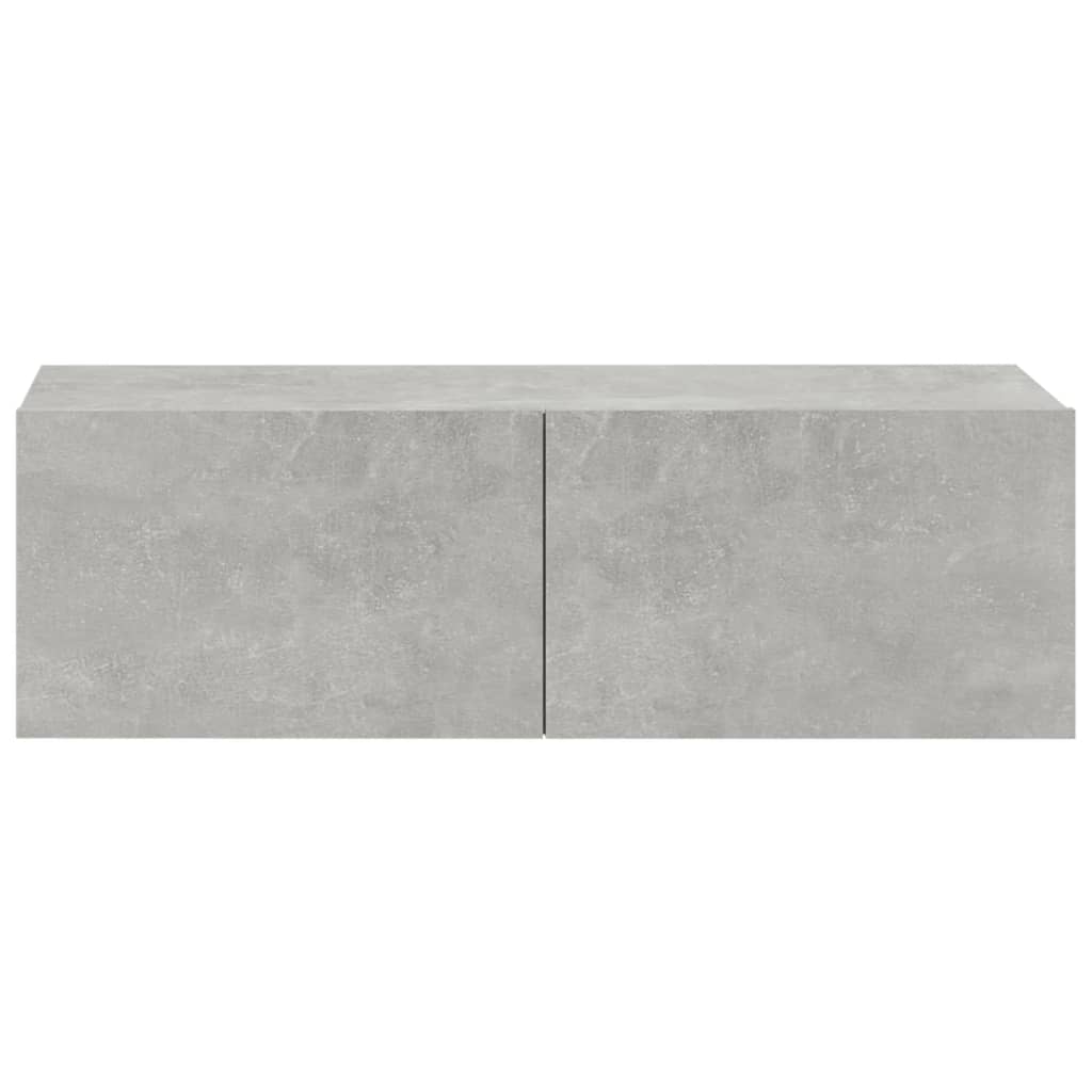 Wall TV Cabinets 4 pcs Concrete Grey 100x30x30 cm