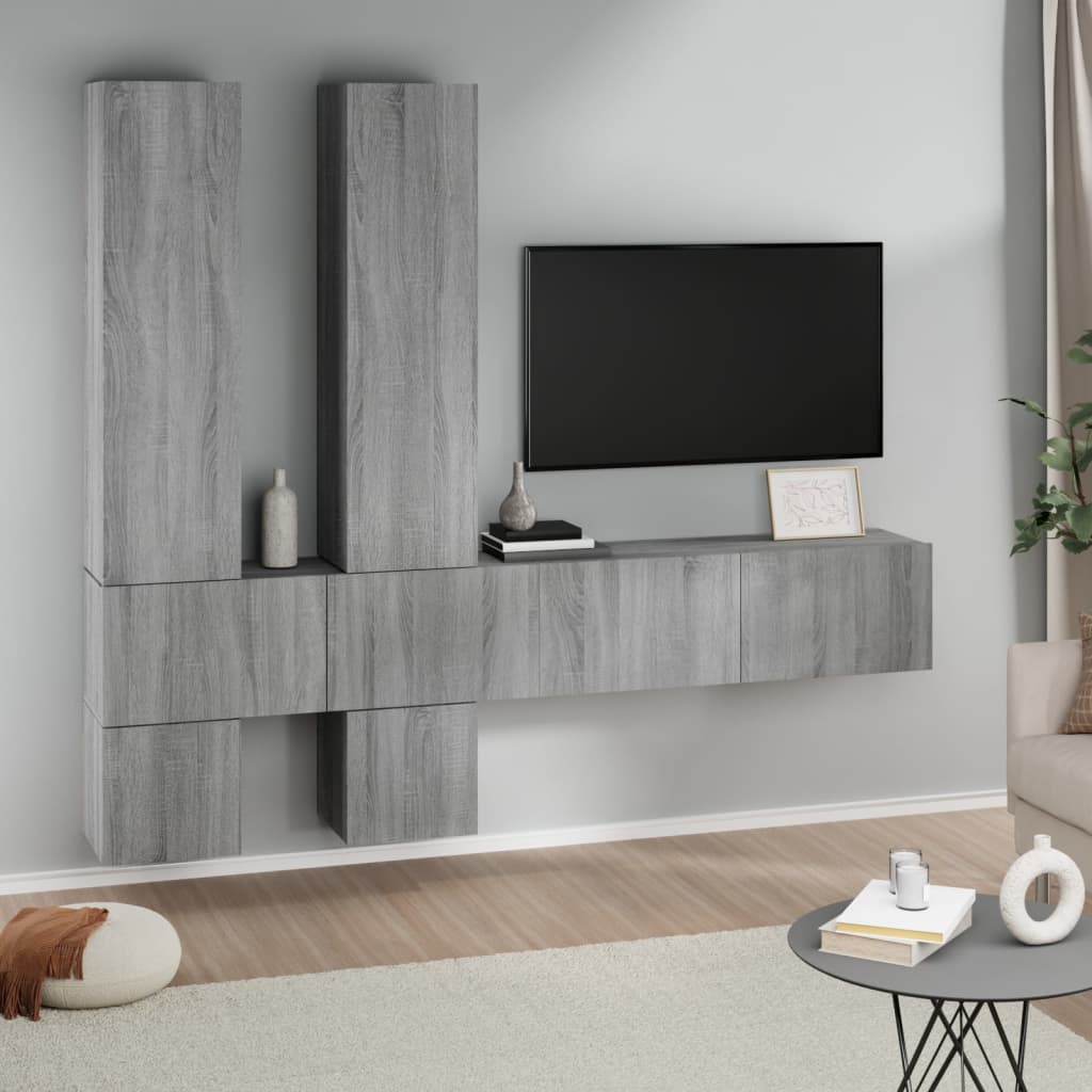 Wall-mounted TV Cabinet Grey Sonoma Engineered Wood