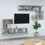 Wall-mounted TV Cabinet Concrete Grey Engineered Wood