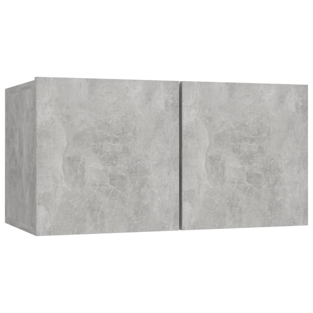 Wall-mounted TV Cabinet Concrete Grey Engineered Wood