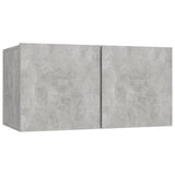 Wall-mounted TV Cabinet Concrete Grey Engineered Wood