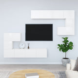 Wall-mounted TV Cabinet High Gloss White Engineered Wood