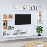 Wall-mounted TV Cabinet White Engineered Wood