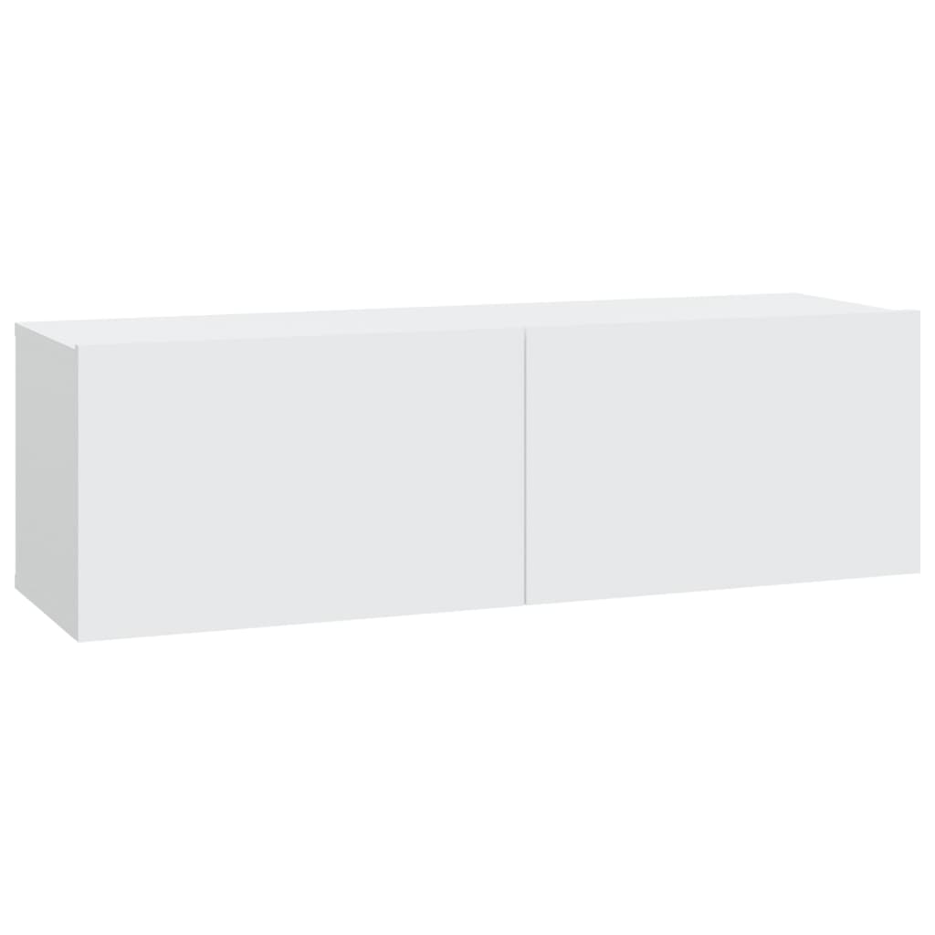 Wall-mounted TV Cabinet White Engineered Wood