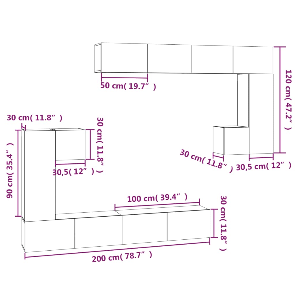 Wall-mounted TV Cabinet White Engineered Wood