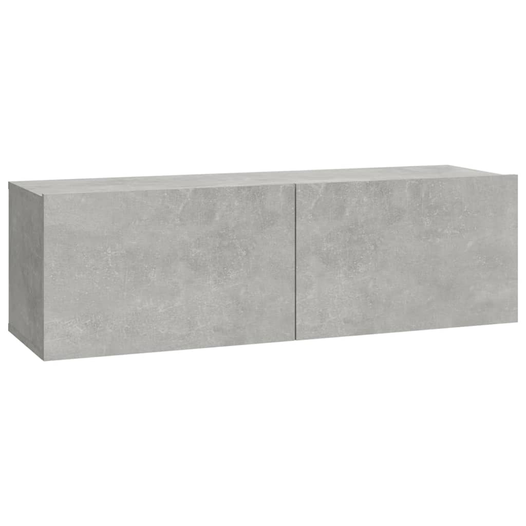 Wall-mounted TV Cabinet Concrete Grey Engineered Wood