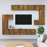 Wall-mounted TV Cabinet Smoked Oak Engineered Wood