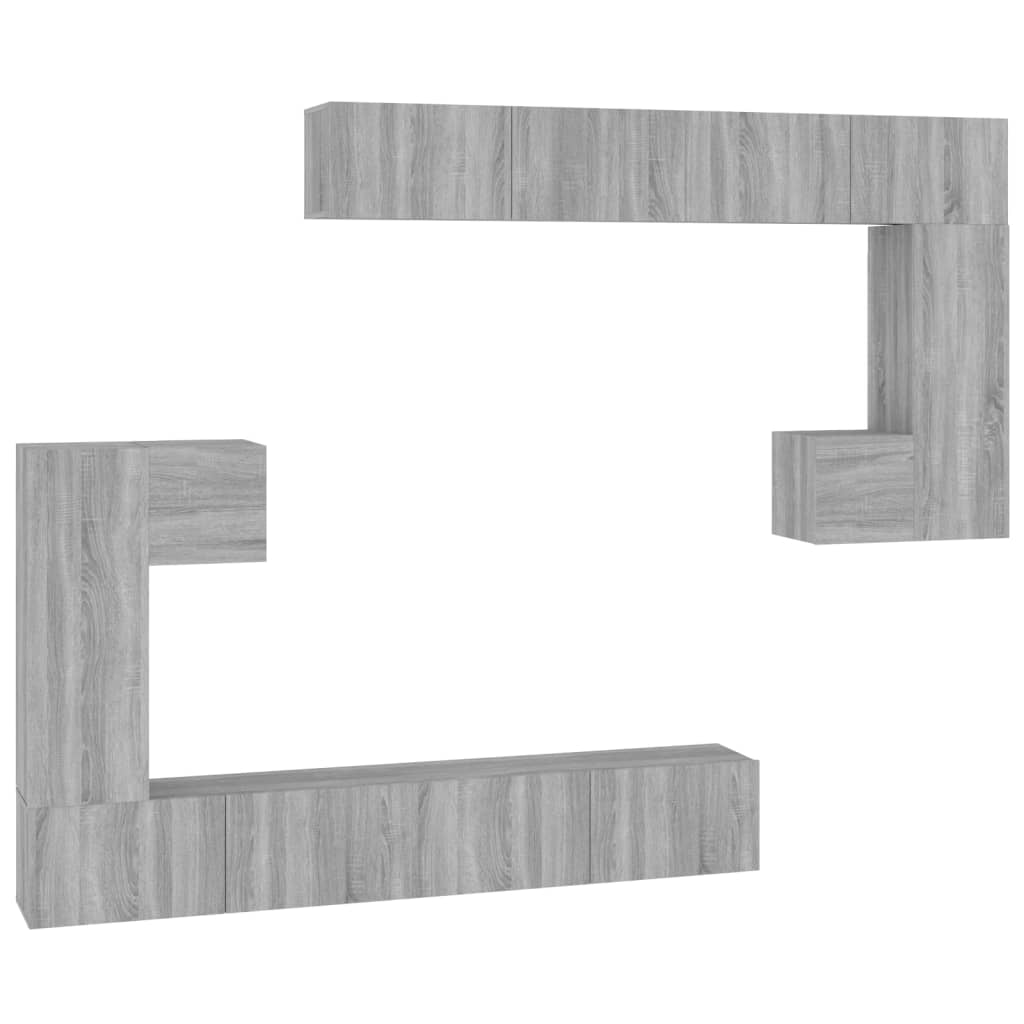 Wall-mounted TV Cabinet Grey Sonoma Engineered Wood