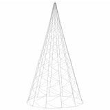 Christmas Tree on Flagpole Warm White 1400 LEDs 500 cm