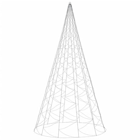 Christmas Tree on Flagpole Warm White 1400 LEDs 500 cm