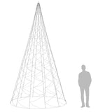 Christmas Tree on Flagpole Warm White 1400 LEDs 500 cm