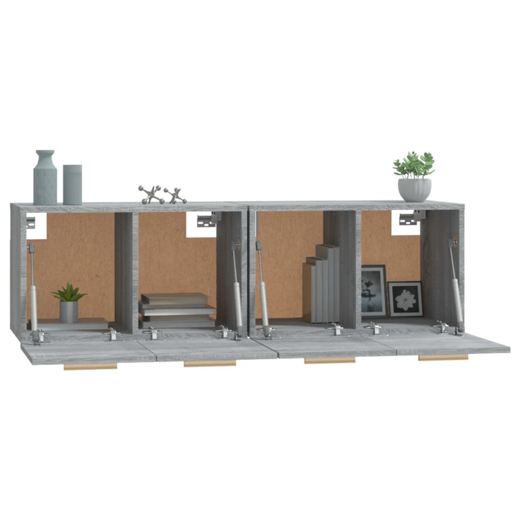 Wall Cabinets 2 pcs Grey Sonoma 60x36.5x35 cm Engineered Wood