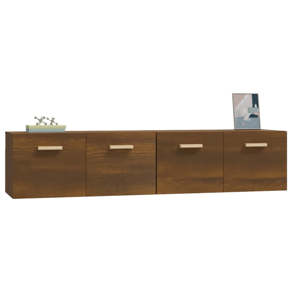 Wall Cabinets 2 pcs Brown Oak 80x35x36.5 cm Engineered Wood